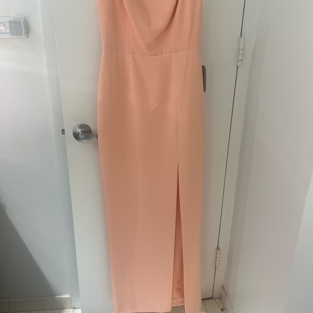 Wayf Peach Lettie Column Gown